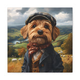 Rafe of the Dales – Yorkshire Terrier Shepherd Dog Canvas Wall Art