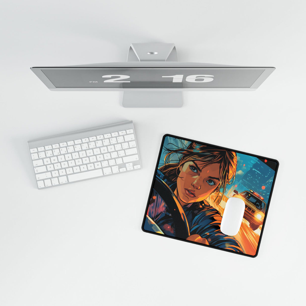 Mystery Chase Desk Mat – Noir-Inspired Desk Decor for Readers and Thrill Seekers