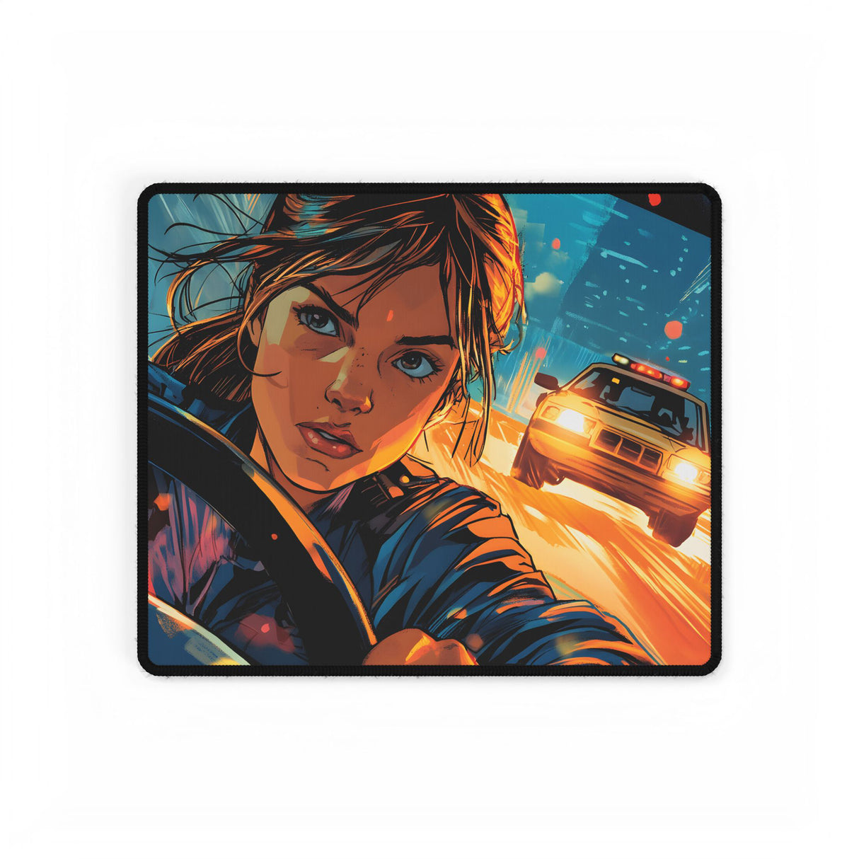 Mystery Chase Desk Mat – Noir-Inspired Desk Decor for Readers and Thrill Seekers