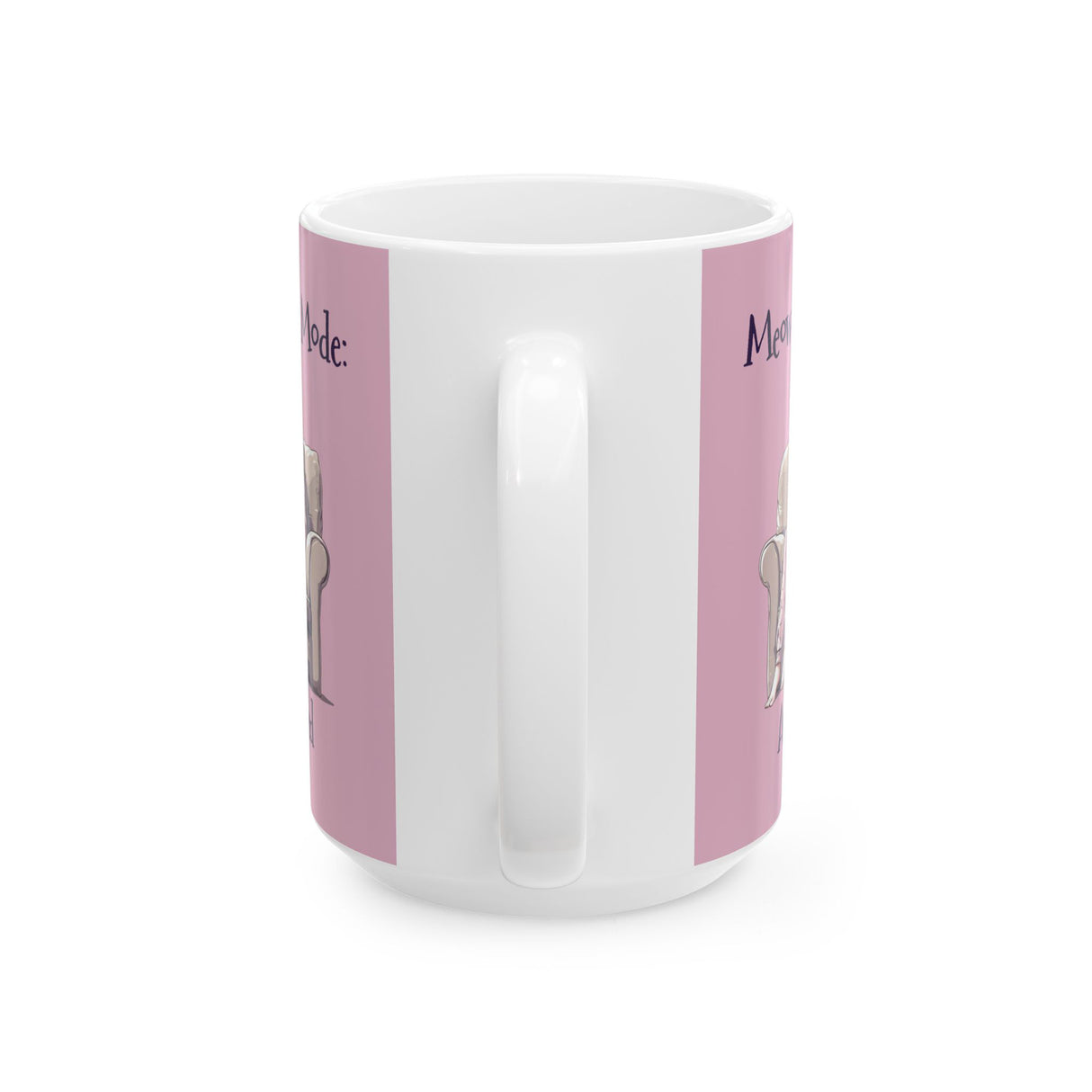 Meow-ning Mode Activated Mug – Kawaii Cat Girl Coffee Mug for Bookworms & Cozy Mornings
