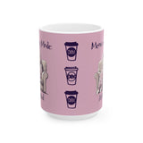 Meow-ning Mode Activated Mug – Kawaii Cat Girl Coffee Mug for Bookworms & Cozy Mornings