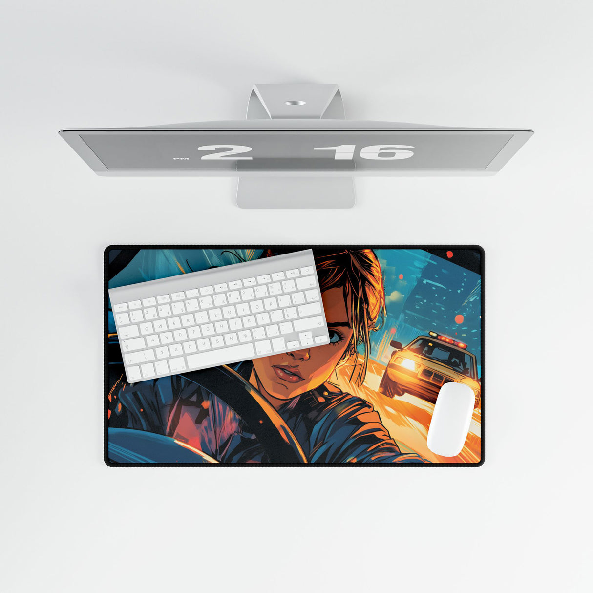 Mystery Chase Desk Mat – Noir-Inspired Desk Decor for Readers and Thrill Seekers