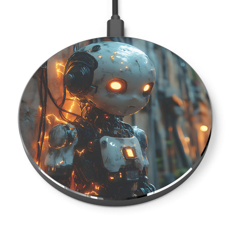 "Charge Protocol: Activated" - Sci-Fi Robot Wireless Charger for Bookwyrms & Tech Lovers