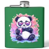 Sippin’ Panda Book Flask – 6oz Stainless Steel Kawaii Flask | Cute Gift for Bookworms & Cozy Readers