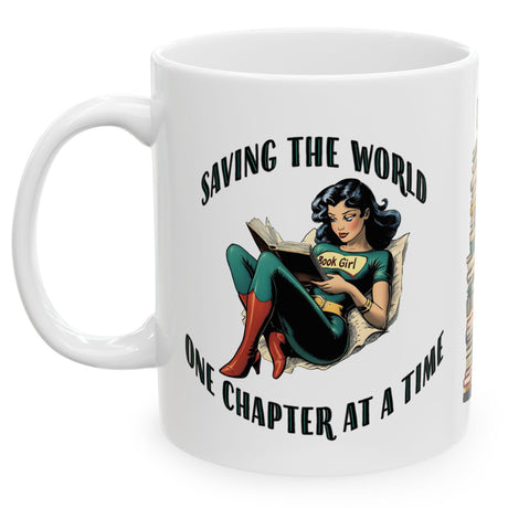 TBR List Mug – Book Girl Superhero Coffee Mug | To Be Read Stack Gift for Readers