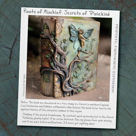 Roots of Mischief - Pixiekind Fantasy Poster for Book Lovers