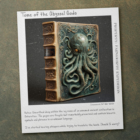 Tome of the Abyssal Gods - Framed Eldritch Poster from Dame Julia FarnsworthÕs Book Expeditions