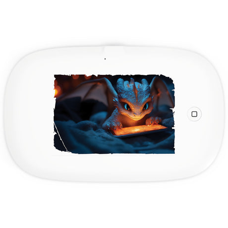 The Bookwyrm’s Hoard – UV Phone Sanitizer + Wireless Charging Pad