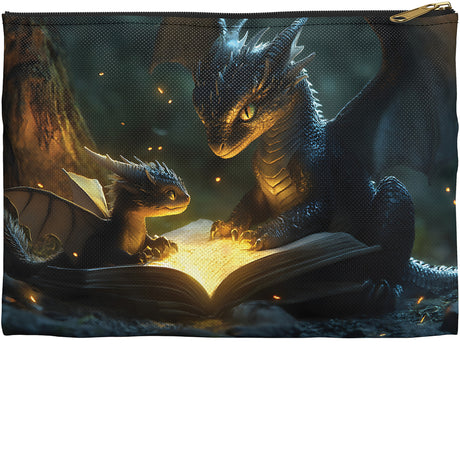 Learning to Read – Book Dragon Pencil Case | Fantasy Zipper Pouch for Book Lovers