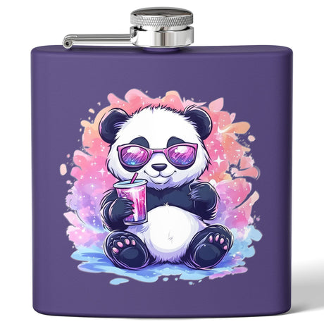 Sippin’ Panda Book Flask – 6oz Stainless Steel Kawaii Flask | Cute Gift for Bookworms & Cozy Readers