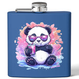 Sippin’ Panda Book Flask – 6oz Stainless Steel Kawaii Flask | Cute Gift for Bookworms & Cozy Readers