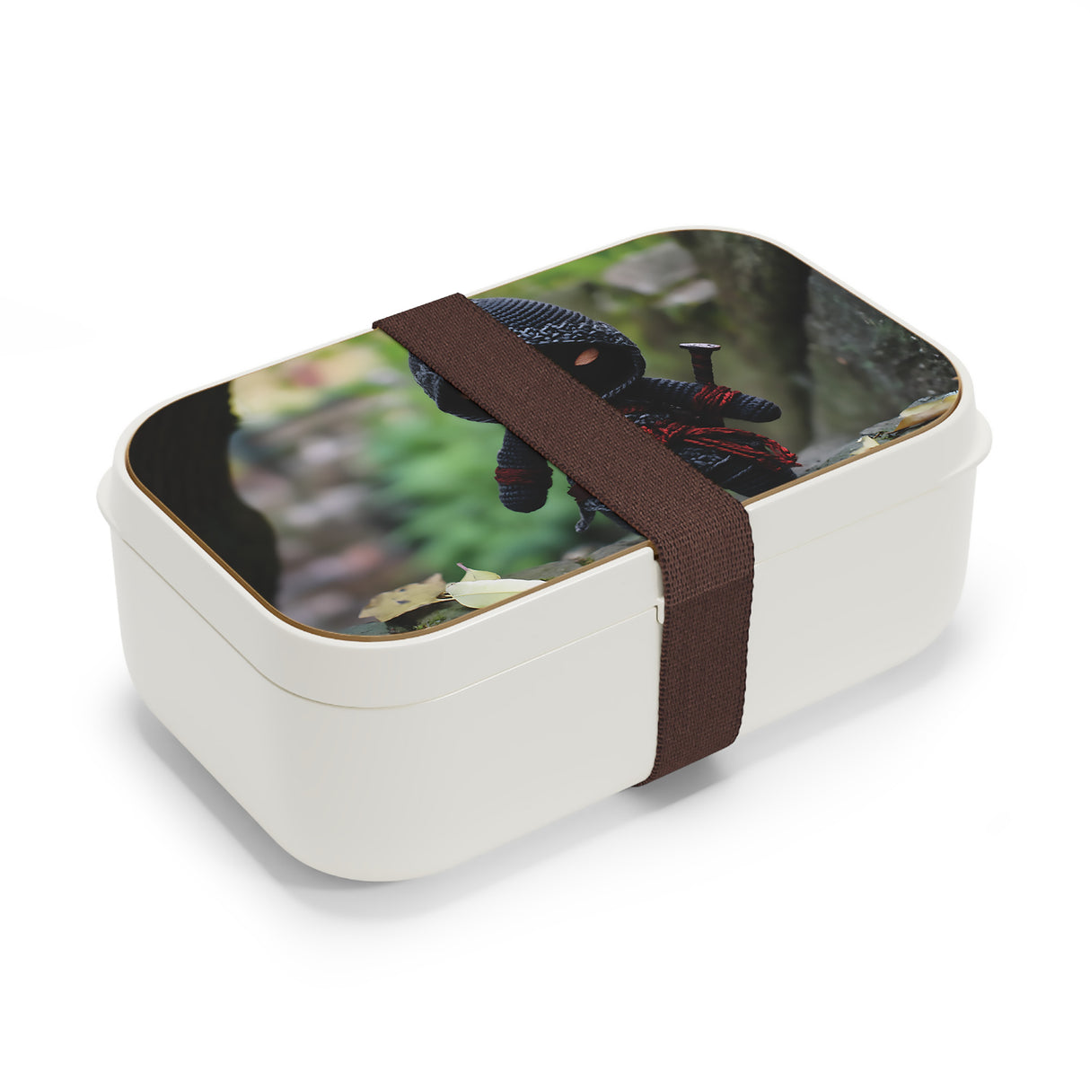 Amigurumi Ninja Bento Box – Fantasy Lunch Box for Book Lovers with Utensils & Wood Lid
