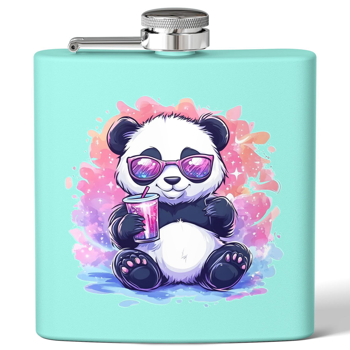 Sippin’ Panda Book Flask – 6oz Stainless Steel Kawaii Flask | Cute Gift for Bookworms & Cozy Readers